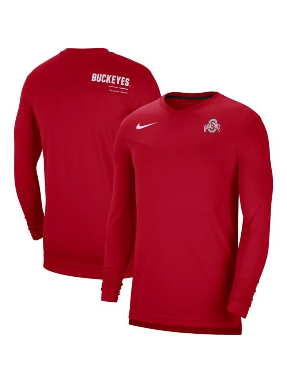 Nike Dri-FIT Ohio State Buckeyes Long Sleeve Shirt M NCAA Game Day Athletic